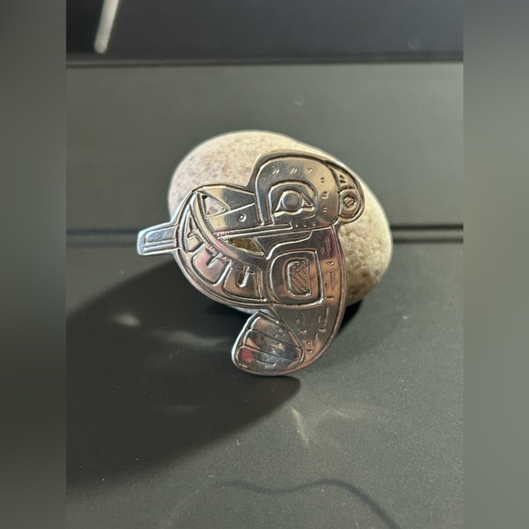 Silver indigenous hummingbirds pendant or brooch. - Picture 2 of 10